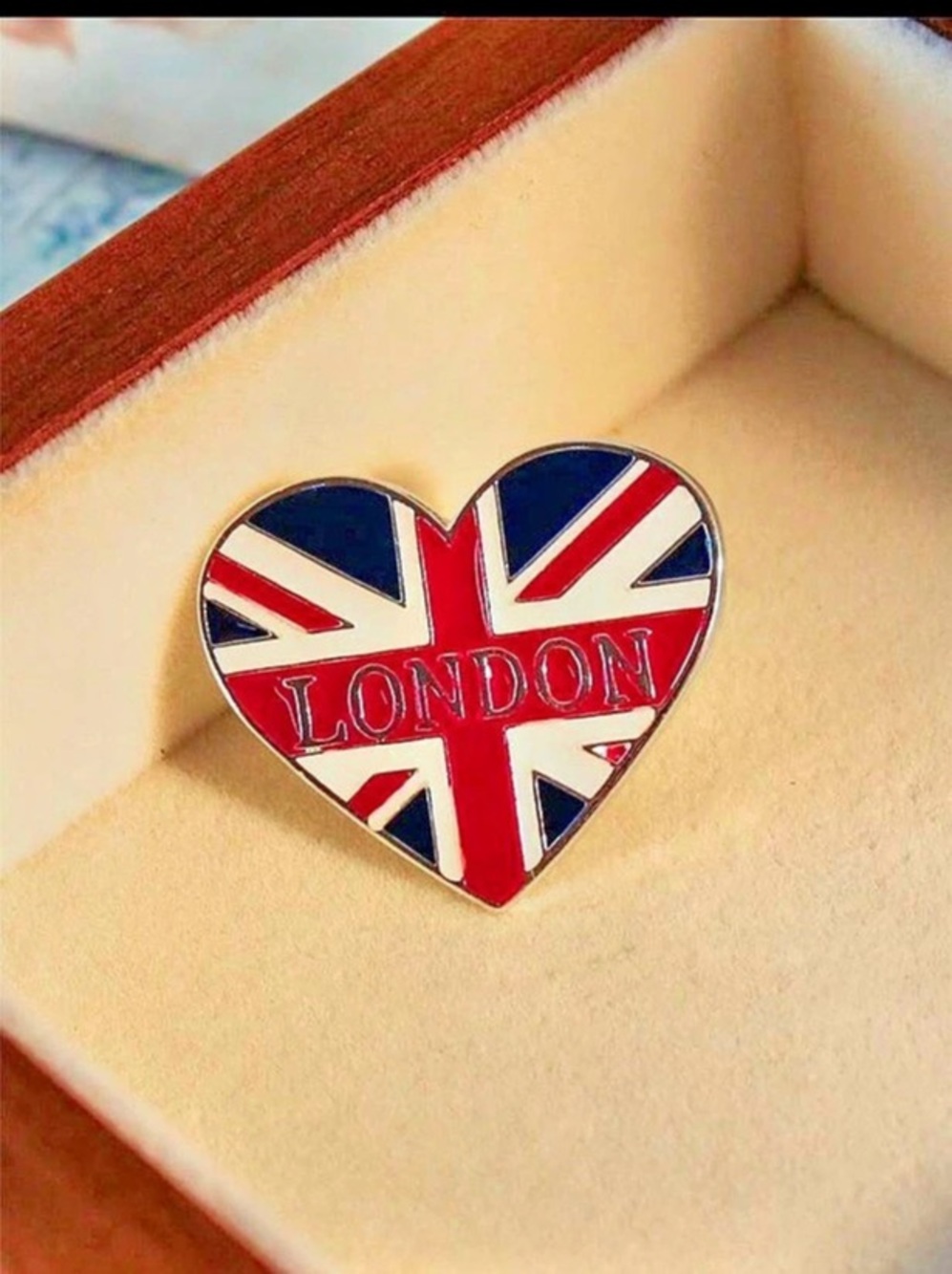 London Union Jack Heart Brooch
